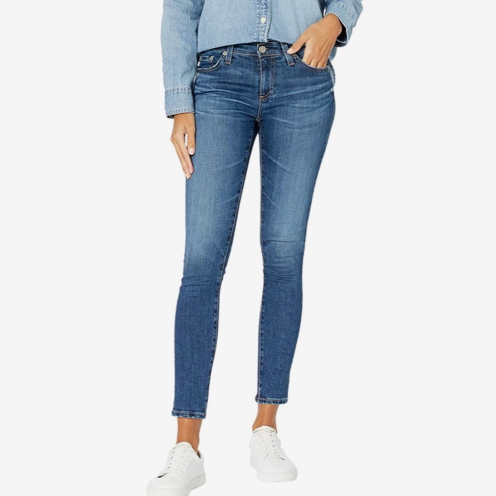 AG Adriano Goldschmied The Legging Ankle Super Skinny Ankle Medium Wash Denim